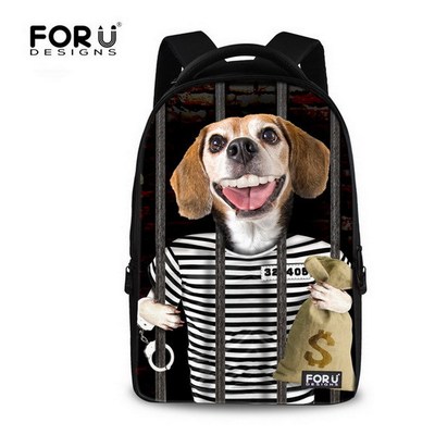 2015时尚新款潮流韩版背包 监狱宠物系列个性休闲包包 电脑包
