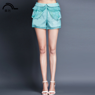 墨洛2015新款夏装甜美荷叶边印花百搭时尚短裤h7101305