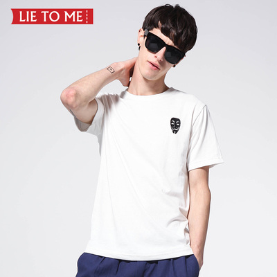 lietome2015夏季新品印花圆领美式日系青年休闲修身男士短袖T恤潮