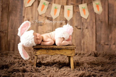 茗门芭比~儿童服饰新款儿童手工毛线造型服饰 小白兔拍照相造型