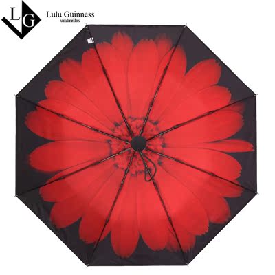 LG超轻防晒防紫外线双层太阳伞遮阳伞折叠晴雨伞防风小黑伞