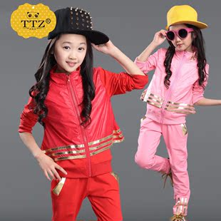 女童2015春秋装7新款韩版9运动12外套15岁两件套中大童长袖套装潮