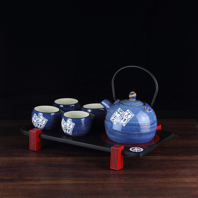 日式和风陶瓷功夫茶具结婚庆红色整套茶壶杯套装礼物创意特价包邮
