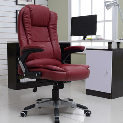 老板牛皮电脑椅职员办公椅子家用升降转椅弓形可躺座椅书桌椅靠椅
