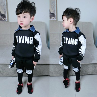 男童套装童装2015秋季韩版儿童套装男童休闲装两件套长袖男孩套装