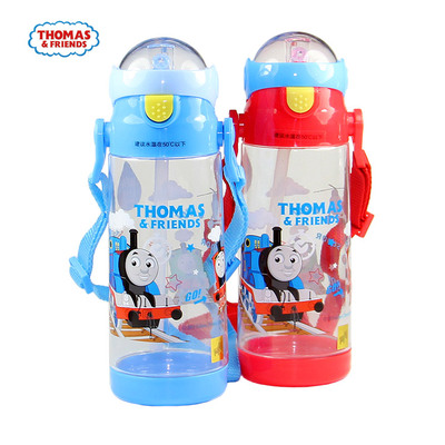托马斯儿童吸管杯 夏季宝宝水杯防漏学饮杯背带大容量幼儿喝水杯
