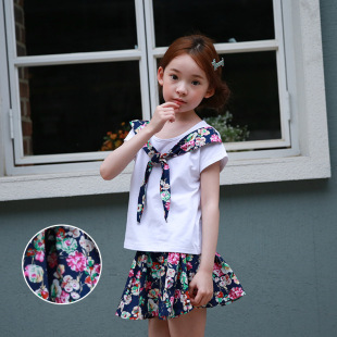 大童女装夏装12-15岁韩版小学生连衣裙两件套童装女夏两件套装