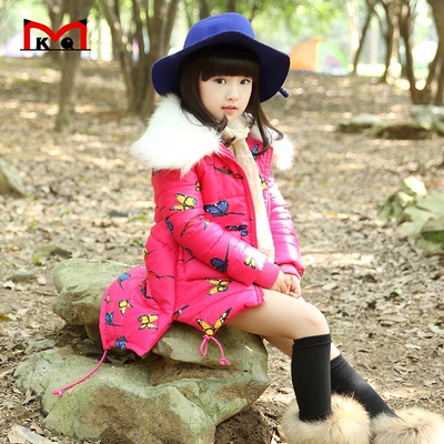 2015冬季新款儿童装上衣棉袄女童冬装中长款棉服外套加厚韩版棉衣