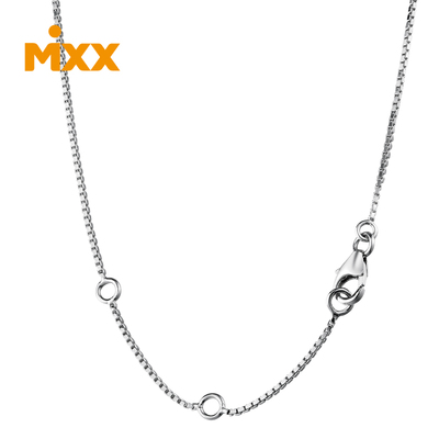MIXX 正品925银镀白金 经典款 盒仔锁骨链 三种尺寸 随意调节