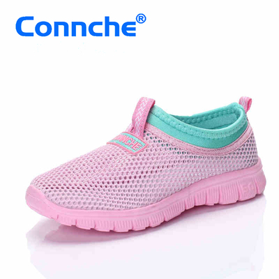 connche男童鞋女童凉鞋2015新款夏季网面儿童运动鞋子透气网鞋
