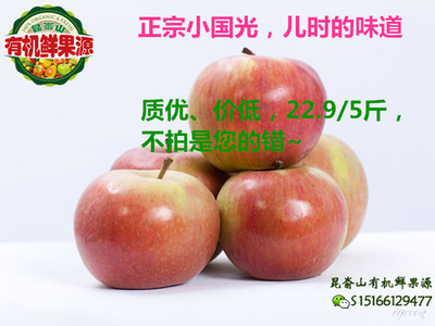 【鲜果源】有机正宗40多年果龄65-70#酸甜小国光苹果5斤水果包邮