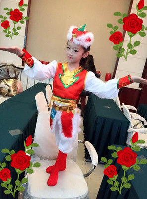 少儿演出服儿童表演服民族蒙族女童舞蹈服藏族幼儿蒙古舞服装