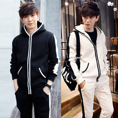 2015春秋季韩版男士卫衣 青少年外套薄款男长袖学生休闲运动套装