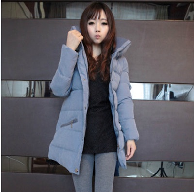 2015初冬韩版纯色女装棉衣时尚修身中长款加厚保暖外套女棉袄潮