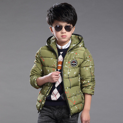 童装男童2015新款韩版冬款保暖棉衣男中大童时尚潮流外套一件代发