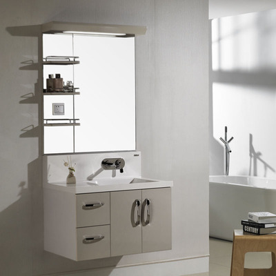 AC银晶 0.8/1.0米宽 现代简约多层实木 多功能储物 浴室柜组合