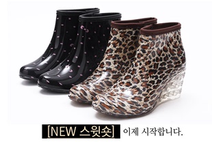 韩国短筒雨靴时尚女水水靴果冻雨鞋防水套鞋水晶雨鞋