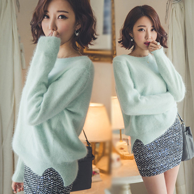 韩国东大门代购2015秋季新品女装女学生毛衣套头上衣宽松针织衫
