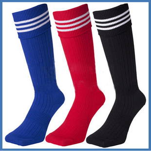 儿童成人足球袜白色蓝色黑色红色绿色纯色长筒棉袜加厚毛巾底球袜
