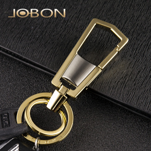 jobon中邦 汽车挂件 汽车钥匙扣 情侣创意礼品 男女不锈钢钥匙链