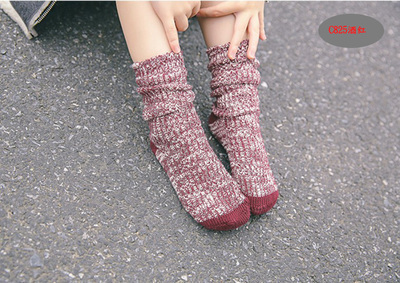 韩国儿童秋季纯棉堆堆袜子女童韩版推推袜子女宝宝纯棉堆堆袜子