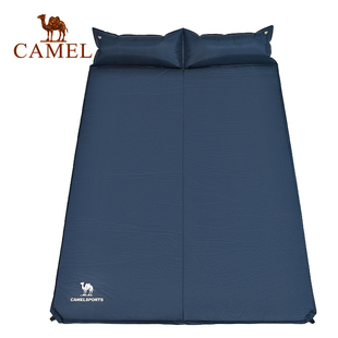 【2016新品】CAMEL骆驼户外露营防潮垫 双人带枕自动充气垫