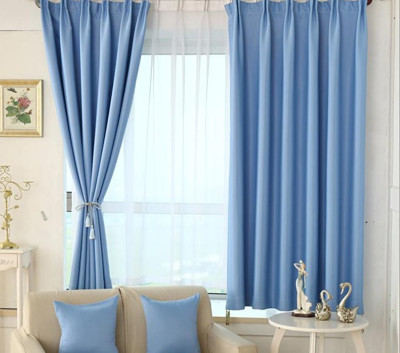 包邮现代简约风格纯色素色单色窗帘布，书房客厅卧室儿童窗帘定做