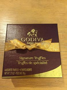 美代GODIVA/歌帝梵松露巧克力礼盒四颗装 可做婚礼喜糖比利时手工