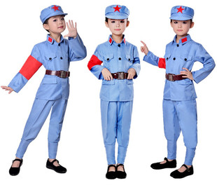 特价小八路军演出服装儿童中小学生红卫兵成人幼儿红军舞蹈表演服