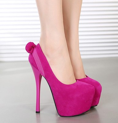 2014秋款超高跟鞋细跟玫红色性感细高跟鞋15公分CM单鞋女鞋气质