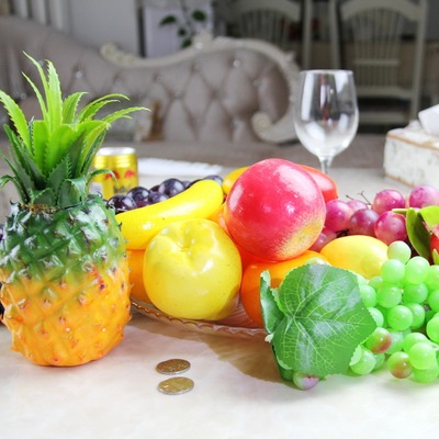 仿真假大水果蔬菜单个葡萄园艺花卉苹果桃芒果菠萝绿植装饰鲜花