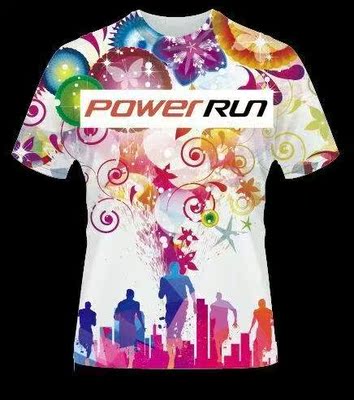 跑能纪念版炫彩跑步T恤，马拉松跑步专用.