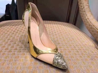香港正品代购Giuseppe Zanotti女鞋GZ金色高跟鞋 镂空的拼接鞋面