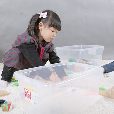 特惠天马收纳箱多大号储物箱透明塑料整理箱儿童玩具箱特大号透明