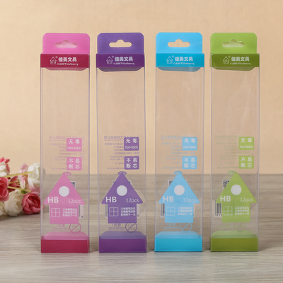 厂家促销彩印文具透明塑料包装盒 pvc画笔盒玩具盒定制印刷pet