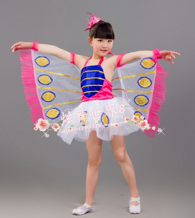 新款幼儿童舞蹈服装女天使翅膀小蝴蝶小蜜蜂表演动物服花仙子演出