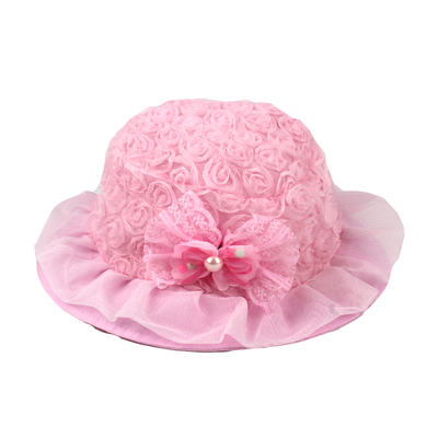 婴儿春季帽子春夏天女宝宝可爱蕾丝公主0-3-6-12个月韩版婴儿帽子
