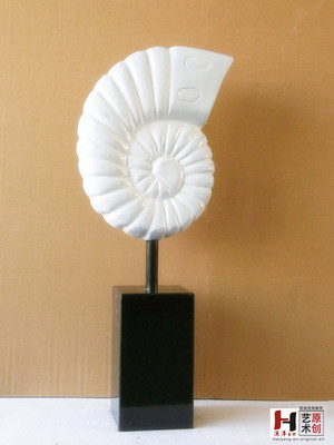 抽象海螺造型雕塑艺术品树脂工艺品家居饰品酒店会所样板房装饰品