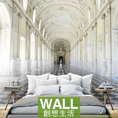 宫殿宫廷欧式艺术壁纸3D立体壁画客厅卧室电视背景墙纸个性定制做