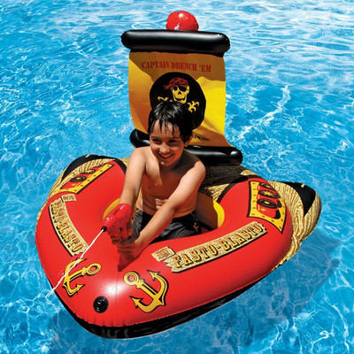 Poolmaster 87212海盗船 水上玩具 游泳圈充气座圈 自动抽水水枪