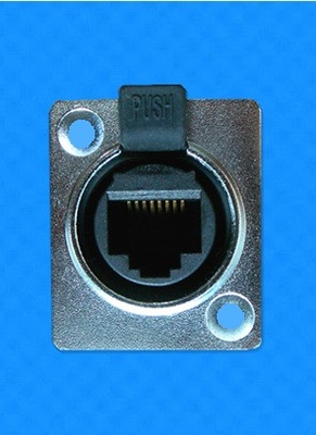 防水RJ45网线插座凌科同款 led显示屏网络连接器 rj45双通面板安