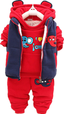 女童韩版冬装小女孩衣服儿童装秋冬天0到一2-3-4岁男宝宝加绒套装