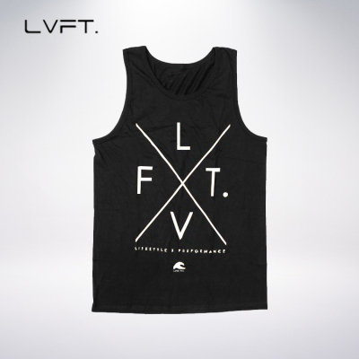 LVFT肌肉兄弟 健身运动紧身无袖汗背心 跑步吸汗速干弹力男士背心