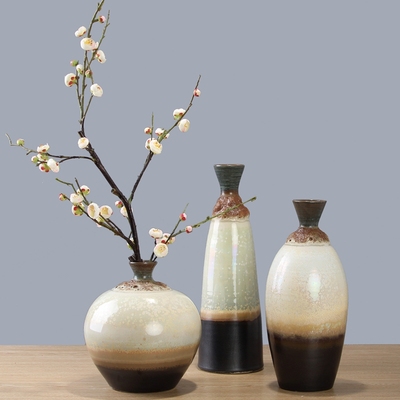 现代中式新中式陶瓷花瓶花器客厅书房餐厅样板间软装饰品家居摆件