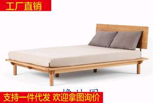 橡林木业实木床/北欧时卧室家具/环保橡木床/1.5米1.8米日式床