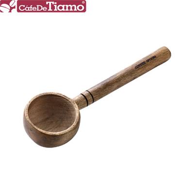 Tiamo 优质木柄咖啡量勺 时尚古朴公克勺 木质量豆勺 20g HD6015
