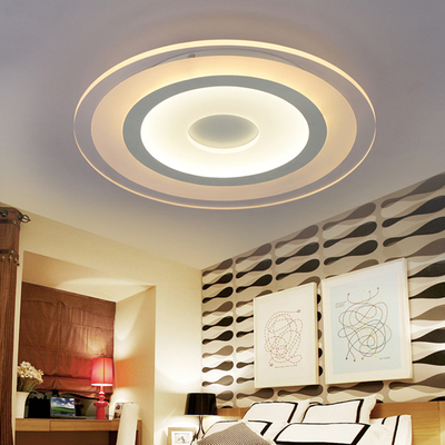LED吸顶灯花形遥控现代简约客厅灯圆形 超薄亚克力书房间卧室吊灯