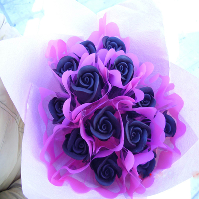 DIY巧克力生日礼物 黑巧克力 玫瑰花朵束 送女友 送男友老公 郑州