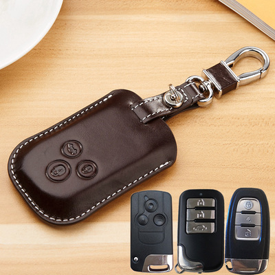 专用于日产丰田本田现代福特改装一键启动车钥匙包真皮傲卫钥匙套