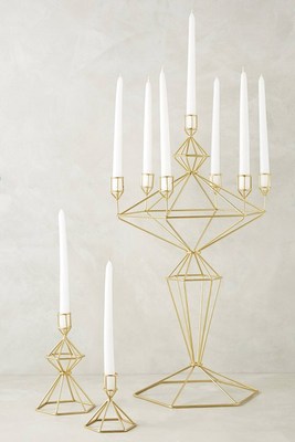 北欧几何烛台系列 欧式铁艺奢华款金属 欧式高档西餐 设计师烛台